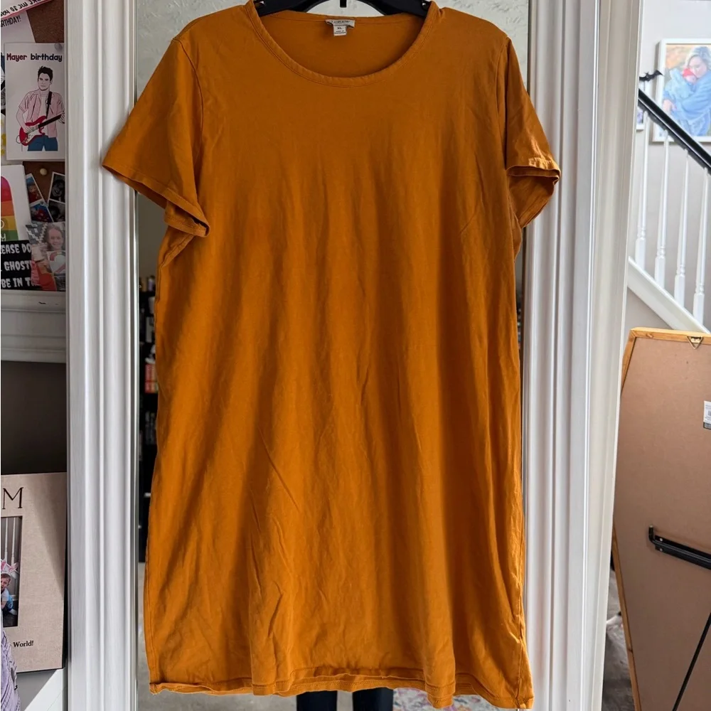 J. Crew Rust Orange T-Shirt Dress - Picture 3 of 3